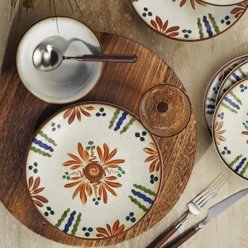 24-delni jedilni set, pisan, iz porcelana