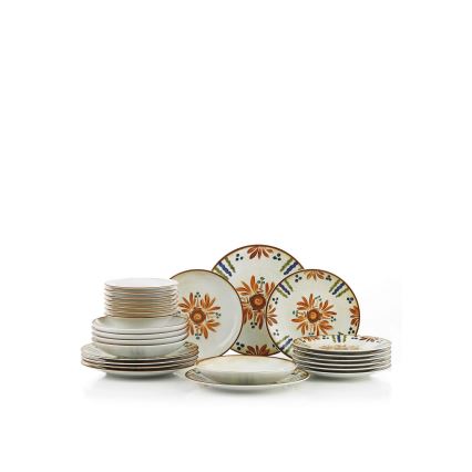24-delni jedilni set, pisan, iz porcelana