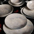 24-delni jedilni set, rjav, porcelan