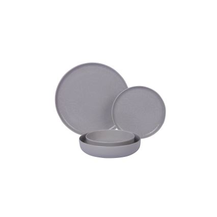 24-delni jedilni set, siva/porcelan