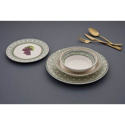 24-delni jedilni set v živih barvah, keramika