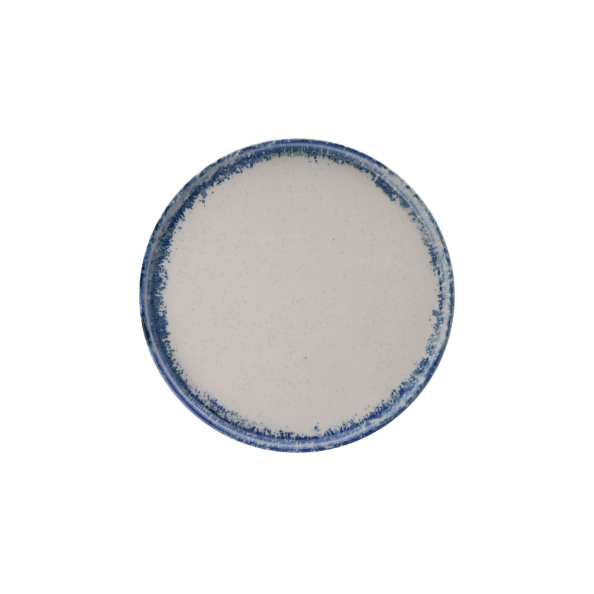 24-delni komplet jedilnega posodja, belo/modro, iz porcelana