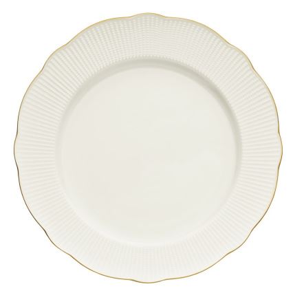 26-delni jedilni komplet bel/zlat/porcelan