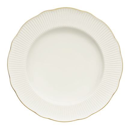 26-delni jedilni komplet bel/zlat/porcelan