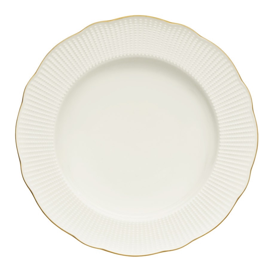 26-delni jedilni komplet bel/zlat/porcelan