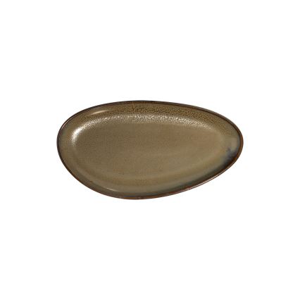 27-delni jedilni komplet, bel/rjav, porcelan