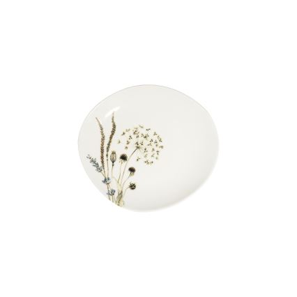 27-delni jedilni komplet, bel/rjav, porcelan