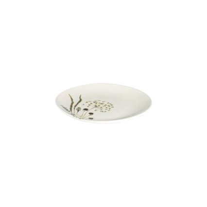 27-delni jedilni komplet, bel/rjav, porcelan
