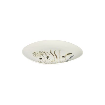 27-delni jedilni komplet, bel/rjav, porcelan
