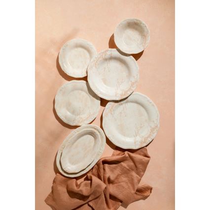 27-delni jedilni servis, bež/porcelan