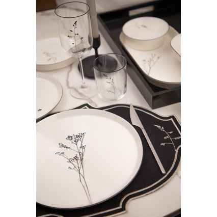 27-delni jedilni servis iz porcelana, bel ali črn