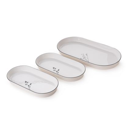 27-delni jedilni servis iz porcelana, bel ali črn