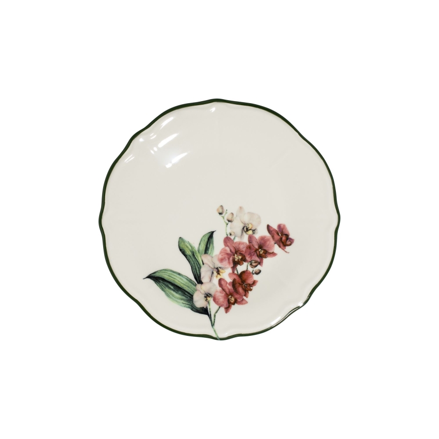 27-delni jedilni servis, roza/bela, porcelan