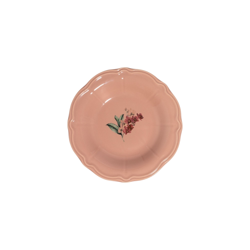 27-delni jedilni servis, roza/bela, porcelan