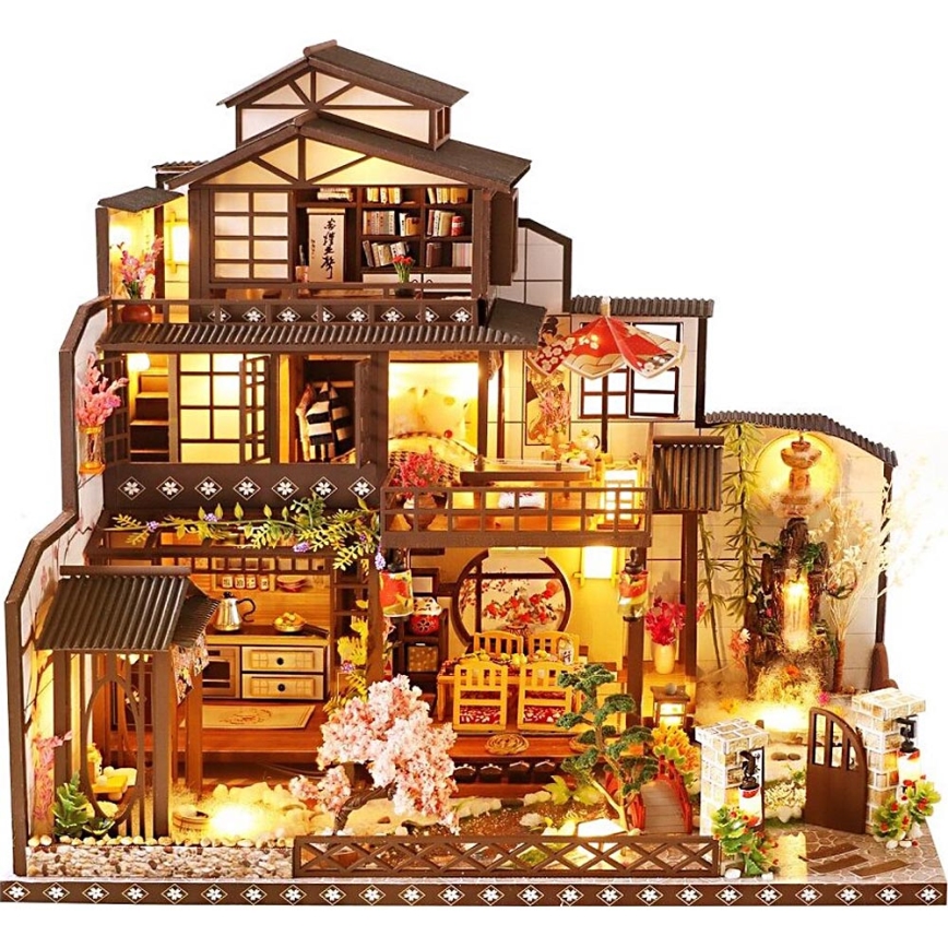 2Kids Igrače - Miniatura hiške Razkošna sakura vila 2xAAA