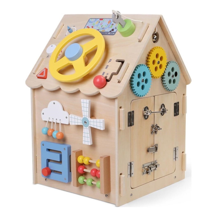 2Kids Toys - Activity tabla hiša bež