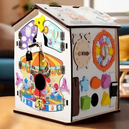 2Kids Toys - Aktivna plošča Hišica, bela