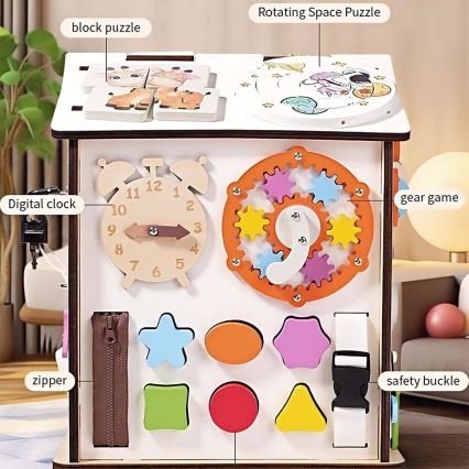 2Kids Toys - Aktivna plošča Hišica, bela