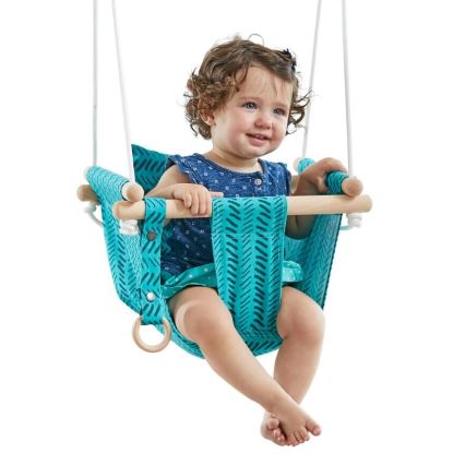 2Kids Toys - Otroška tekstilna gugalnica turkizna