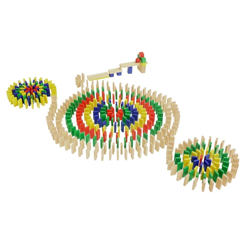 2Kids Toys - Barvno leseno domino, 800 kosov