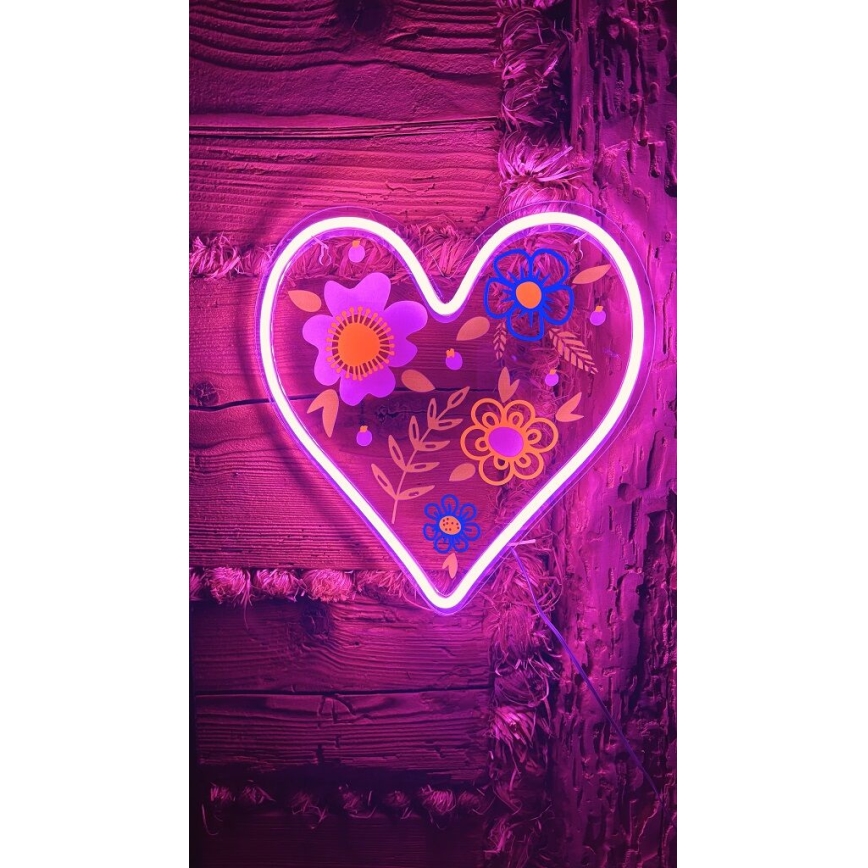 2Kids Toys - LED Neonska stenska dekoracija LED/USB heart