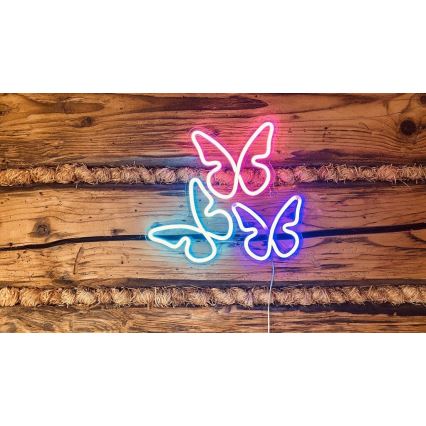 2Kids Toys - LED Neonska stenska dekoracija LED/USB metulji