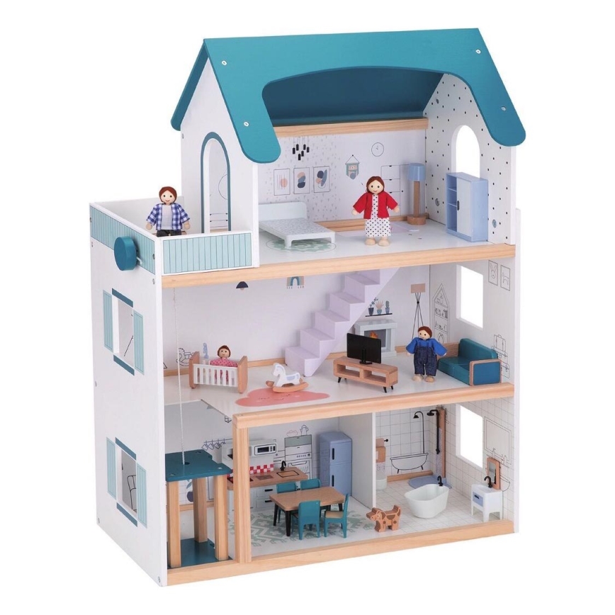 2Kids Toys - Lesena hišica za lutke Barbora
