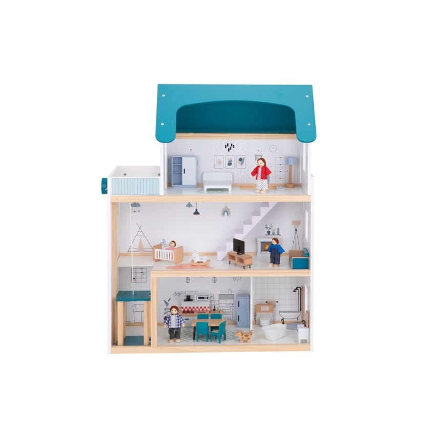 2Kids Toys - Lesena hišica za lutke Barbora