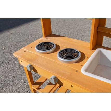 2Kids Toys - Lesena vrtna kuhinjica s pomivalnim koritom