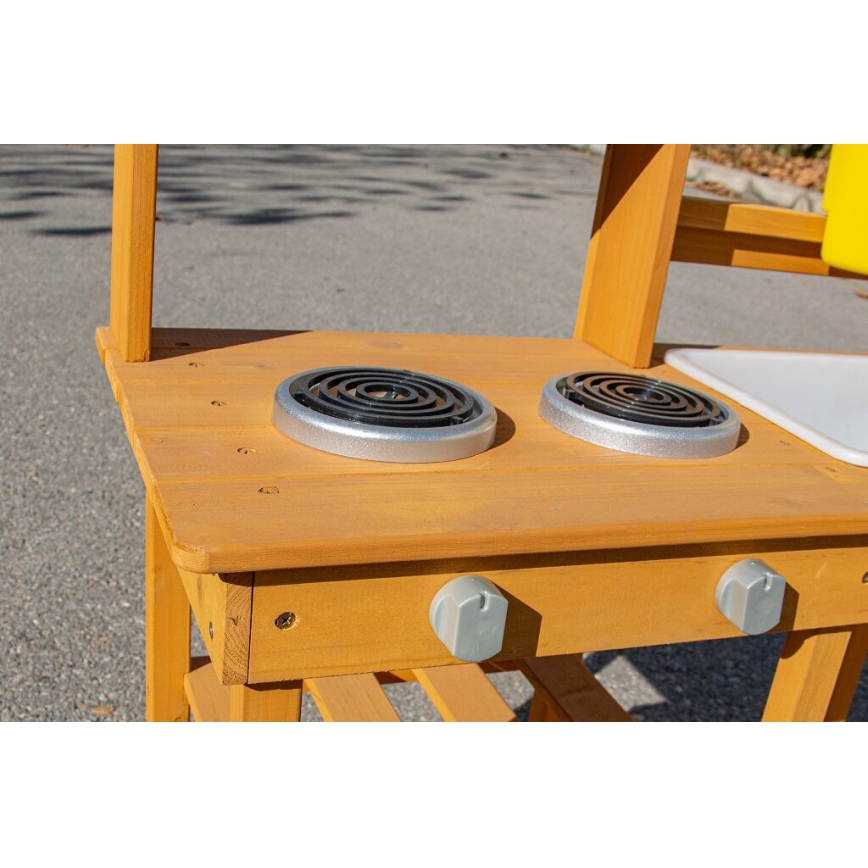 2Kids Toys - Lesena vrtna kuhinjica s pomivalnim koritom