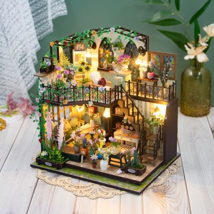2Kids Toys - Miniatura hiške Darcyin cvetlični dom 2xAAA