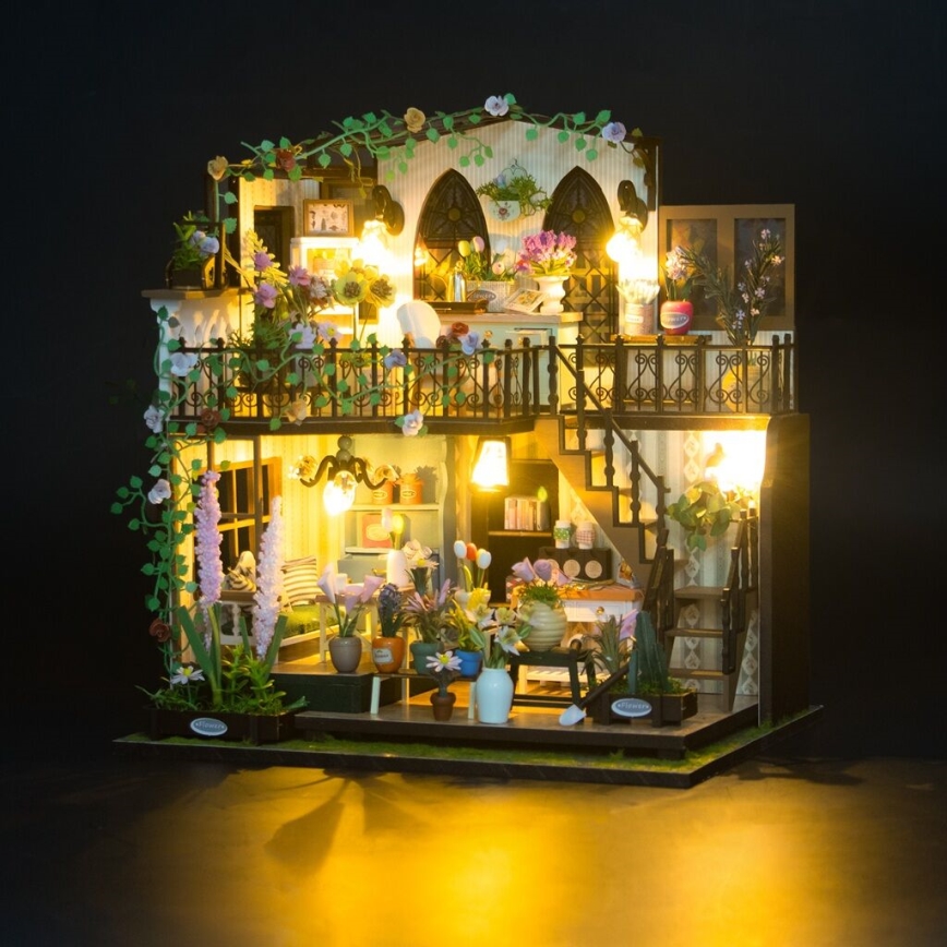 2Kids Toys - Miniatura hiške Darcyin cvetlični dom 2xAAA