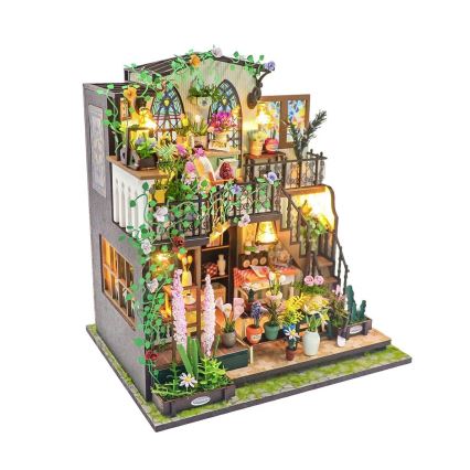 2Kids Toys - Miniatura hiške Darcyin cvetlični dom 2xAAA