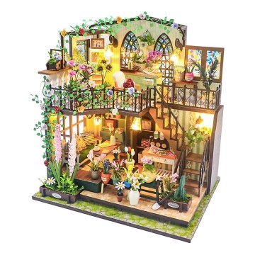 2Kids Toys - Miniatura hiške Darcyin cvetlični dom 2xAAA