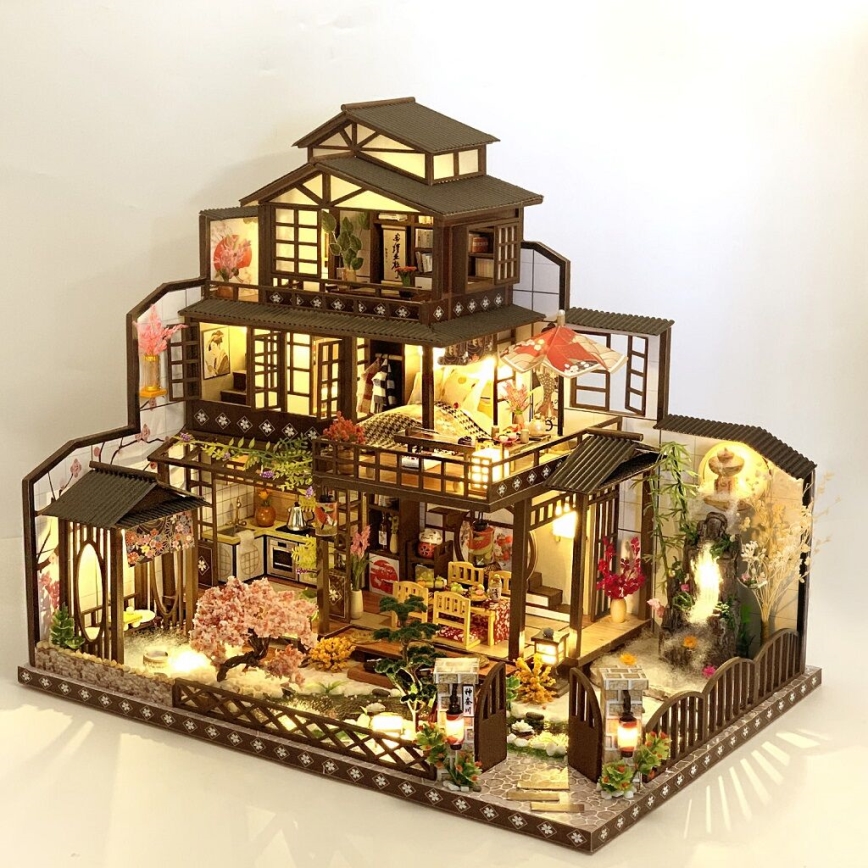 2Kids Igrače - Miniatura hiške Razkošna sakura vila 2xAAA