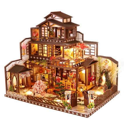 2Kids Igrače - Miniatura hiške Razkošna sakura vila 2xAAA