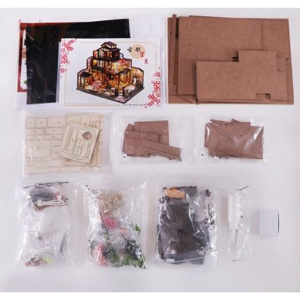 2Kids Igrače - Miniatura hiške Razkošna sakura vila 2xAAA