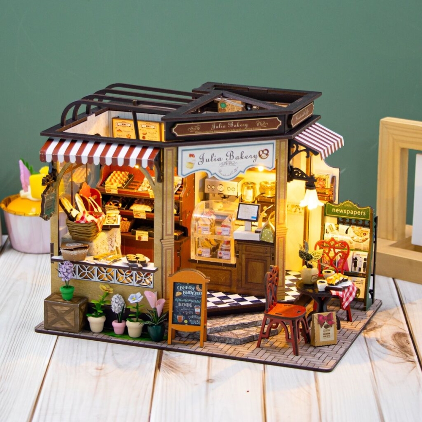 2Kids Igrače - Miniatura hiške Julijina pekarna 2xAAA