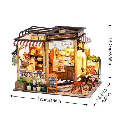 2Kids Igrače - Miniatura hiške Julijina pekarna 2xAAA