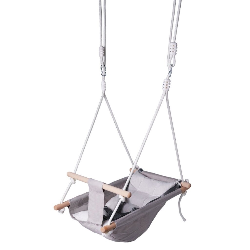 2Kids Toys - Otroška tekstilna gugalnica za najmanjše siva