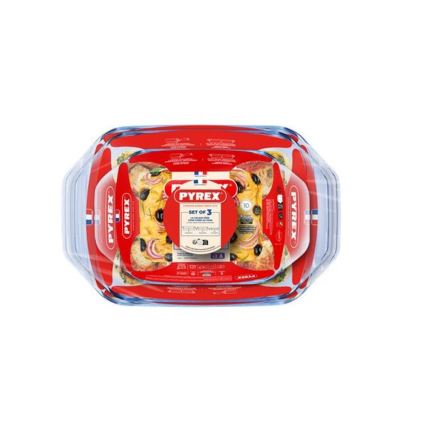 3-delni komplet pekačev PYREX 1,4/3/4 l