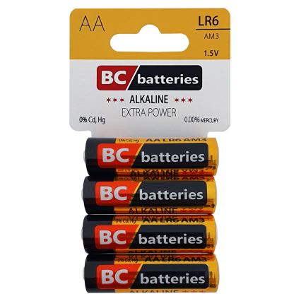 4 kom. Alkalna baterija EXTRA POWER AA 1,5V