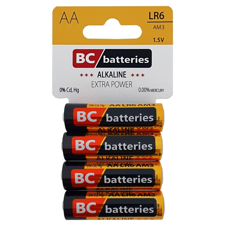 4 kom. Alkalna baterija EXTRA POWER AA 1,5V