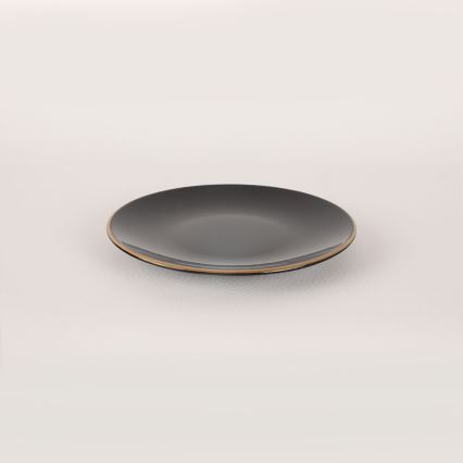 44-delni jedilni servis iz kamenine v črno-zlati kombinaciji