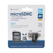 4in1 MicroSDHC 32GB + SD Adapter + MicroSD Bralnik kartic + OTG Adapter
