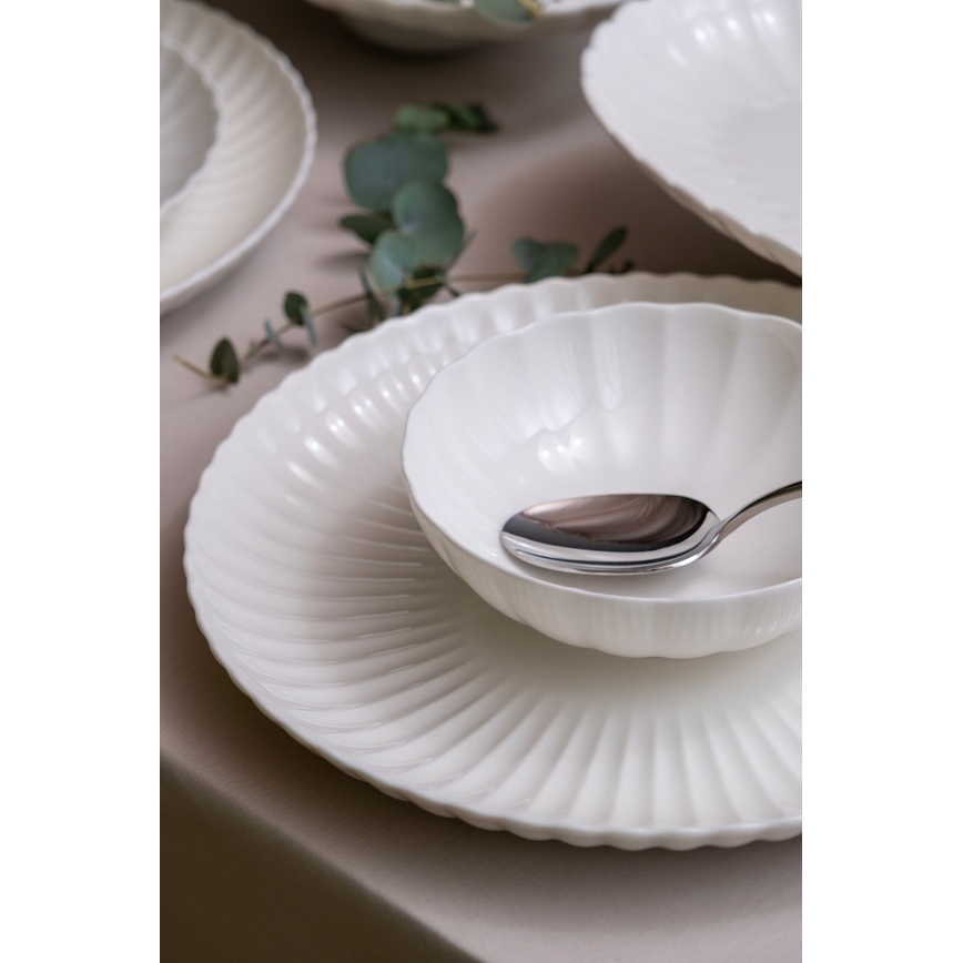 52-delni jedilni servis iz belega porcelana