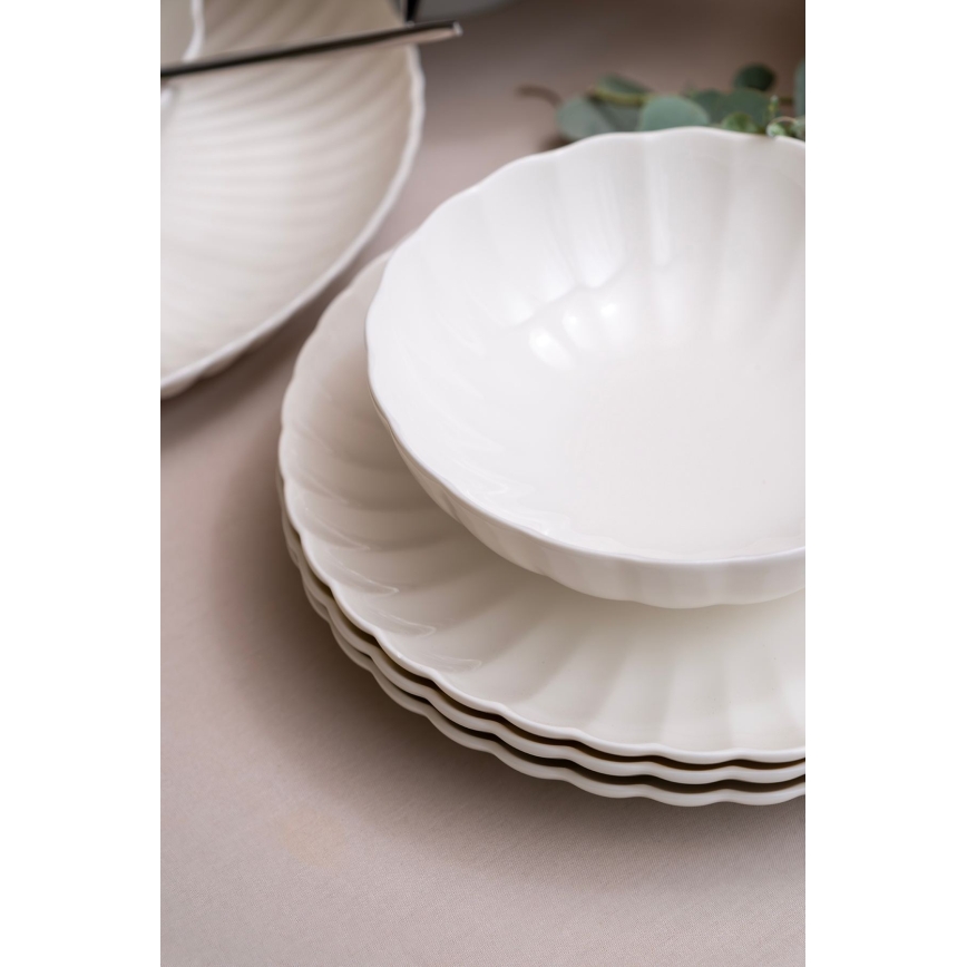 52-delni jedilni servis iz belega porcelana