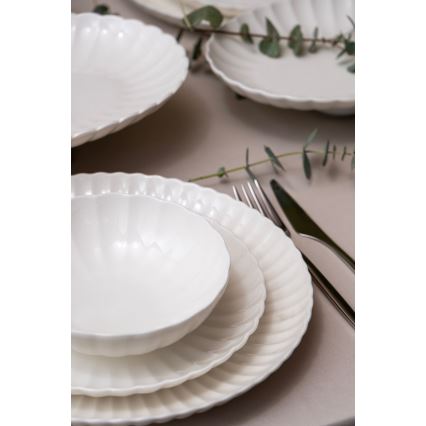 52-delni jedilni servis iz belega porcelana