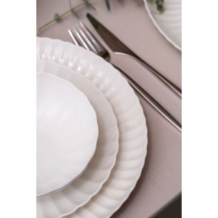 52-delni jedilni servis iz belega porcelana