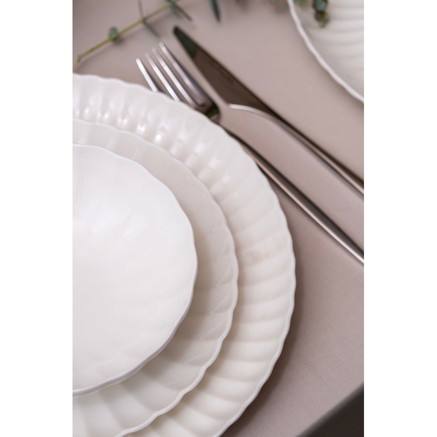 52-delni jedilni servis iz belega porcelana